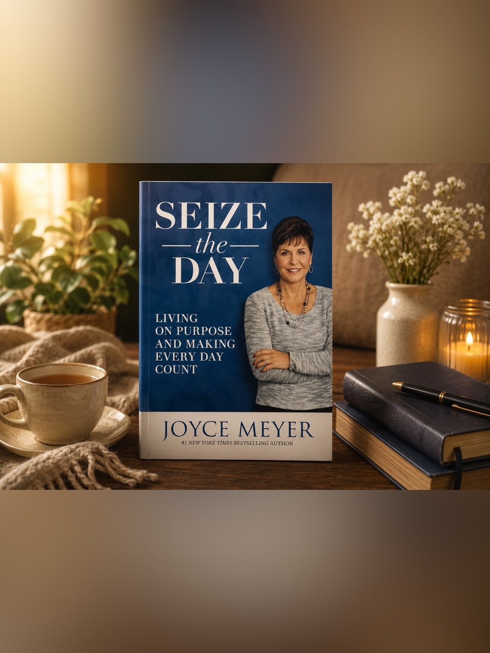 Seize the Day by Joyce Meyer - Blue and White soft cover